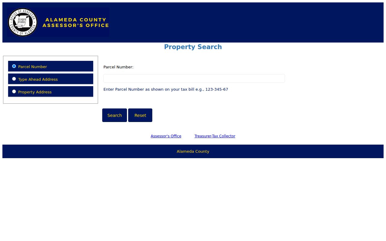 Alameda County people search assessor property search fields